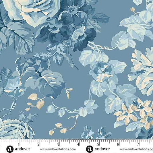 Special Delivery Rose Bouquet Twill A10467B1 by Laundry Basket Quilts for Andover Fabrics (sold in 25cm increments)