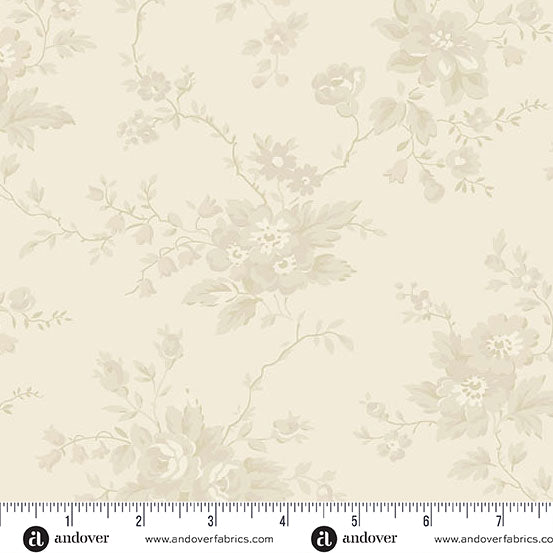 Special Delivery Heirloom Rose Cream A10468L by Laundry Basket Quilts for Andover Fabrics (sold in 25cm increments)