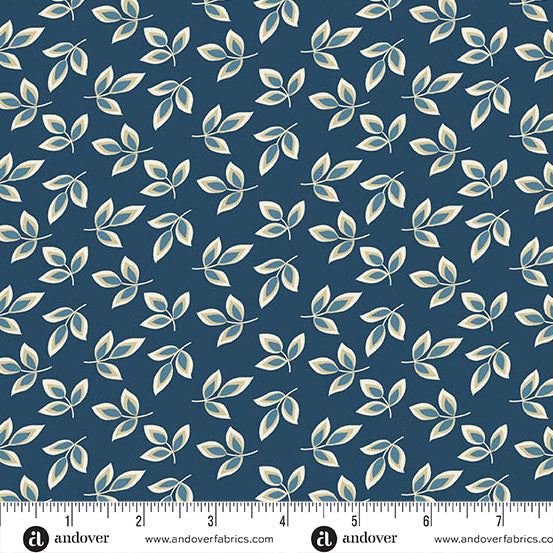 Special Delivery Jewelled Indigo A10471B by Laundry Basket Quilts for Andover Fabrics (sold in 25cm increments)