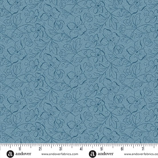 Special Delivery Garden Path Slate A10473B by Laundry Basket Quilts for Andover Fabrics (sold in 25cm increments)