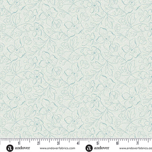 Special Delivery Garden Path Water A10473L by Laundry Basket Quilts for Andover Fabrics (sold in 25cm increments)