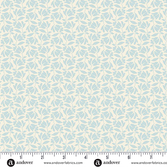 Special Delivery Lilybell Ice A10474BL by Laundry Basket Quilts for Andover Fabrics (sold in 25cm increments)