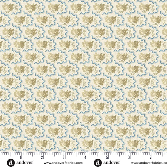 Special Delivery Leaves Shore A10482L by Laundry Basket Quilts for Andover Fabrics (sold in 25cm increments)