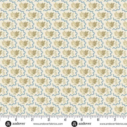 Special Delivery Leaves Shore A10482L by Laundry Basket Quilts for Andover Fabrics (sold in 25cm increments)