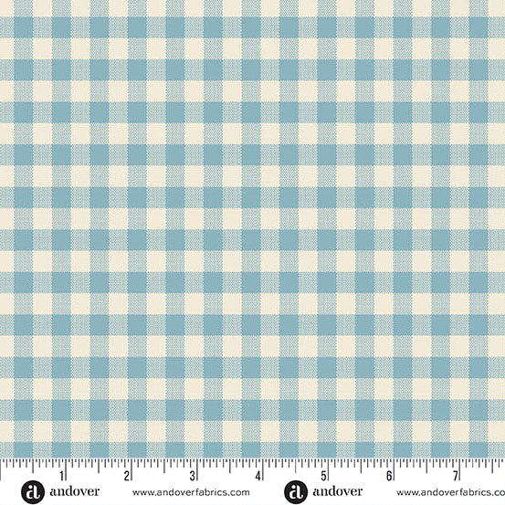 Special Delivery Gingham Chambray A1673B by Laundry Basket Quilts for Andover Fabrics (sold in 25cm increments)