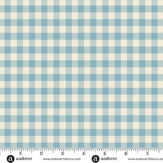 Special Delivery Gingham Chambray A1673B by Laundry Basket Quilts for Andover Fabrics (sold in 25cm increments)