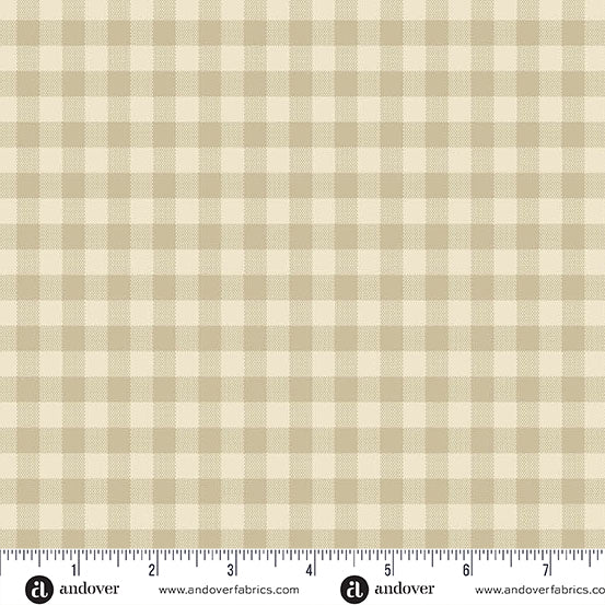 Special Delivery Gingham Linen A1673LN by Laundry Basket Quilts for Andover Fabrics (sold in 25cm increments)