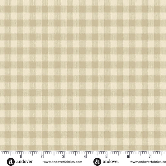Special Delivery Gingham Linen A1673LN by Laundry Basket Quilts for Andover Fabrics (sold in 25cm increments)