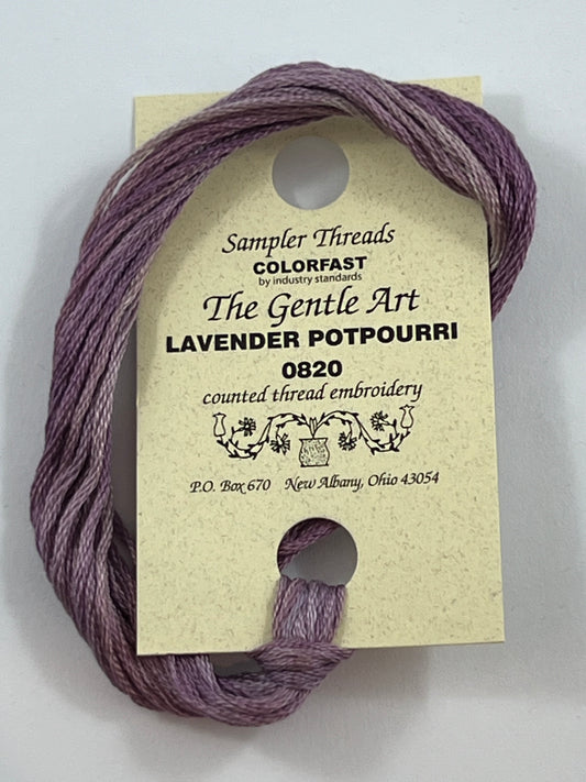 Lavender Potpourri 0820 The Gentle Art Sampler Thread 6 Stranded Hand Dyed Embroidery Floss