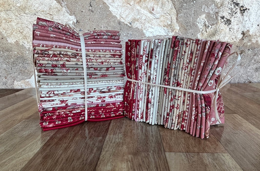 Le Jardin Rouge Fat Eighth Bundle by French General for Moda Fabrics