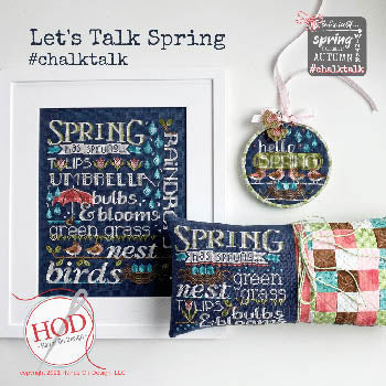 Let's Talk Spring Cross Stitch Pattern by Hands on Design