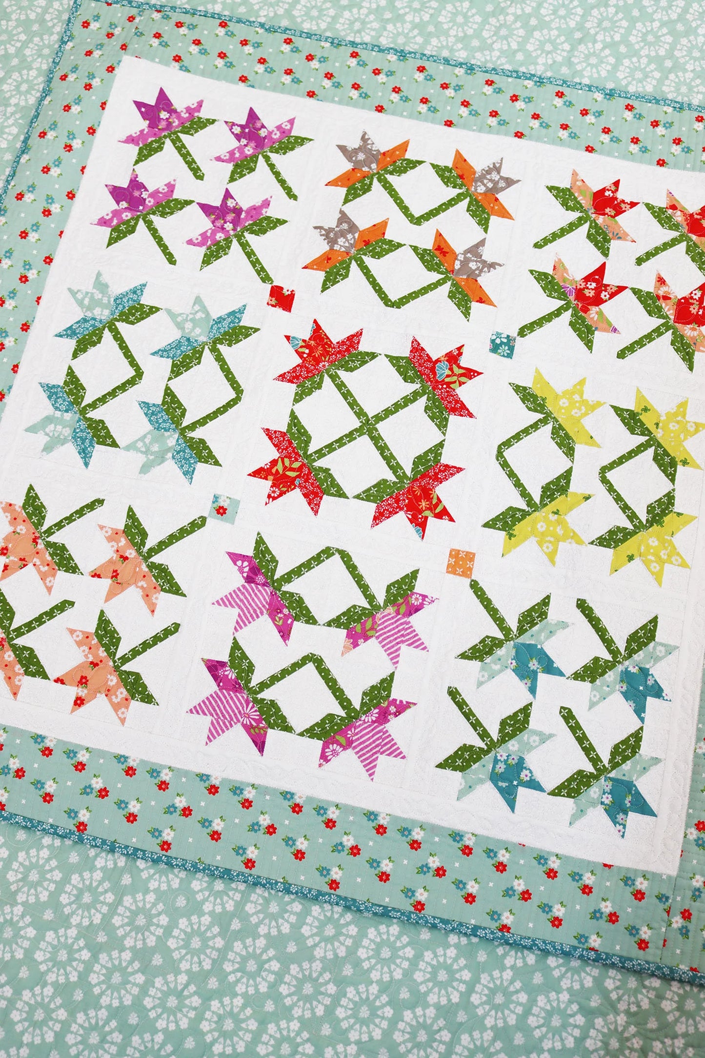 Lilies Wall Hanging Quilt Pattern by A Quilting Life