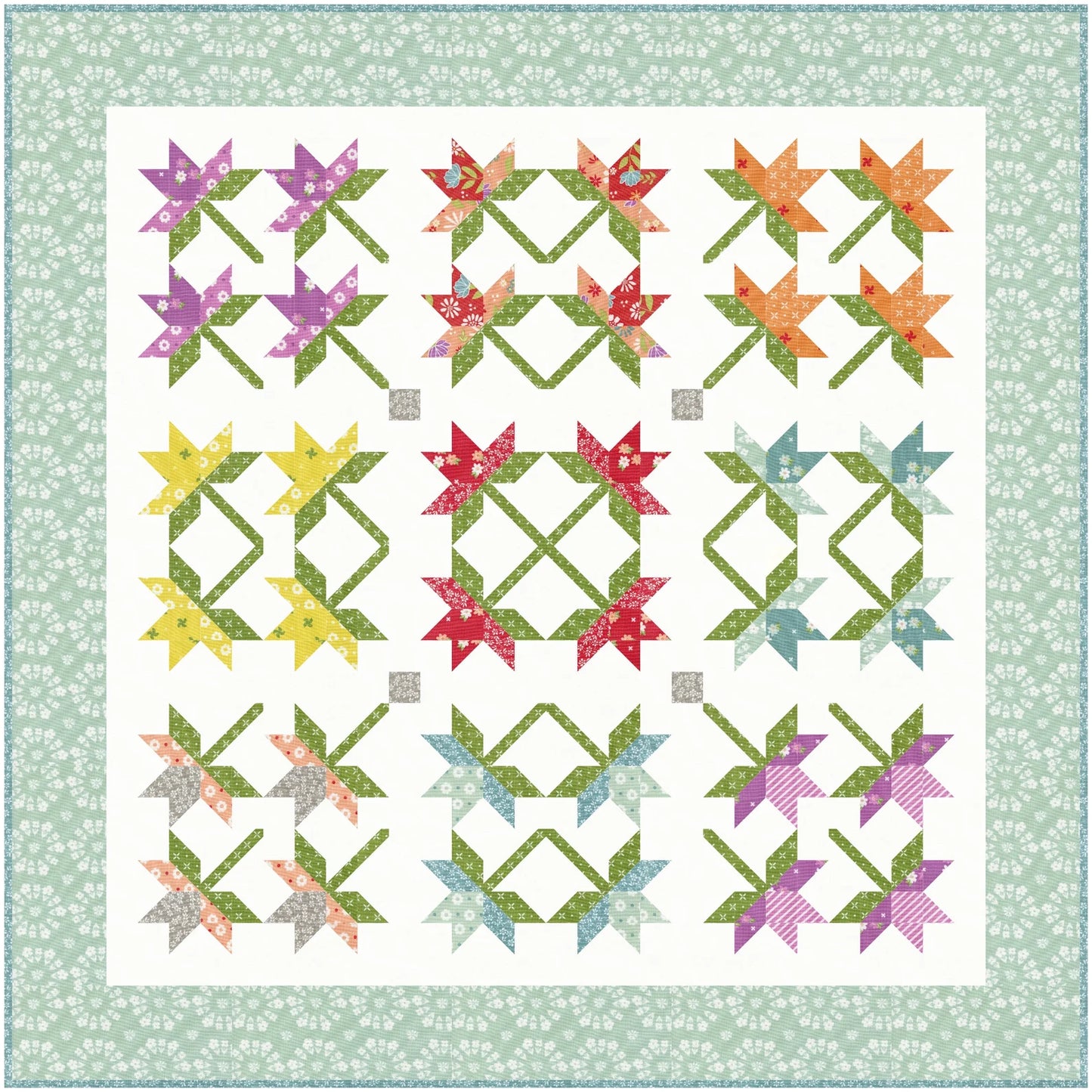 Lilies Wall Hanging Quilt Pattern by A Quilting Life