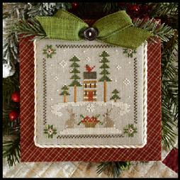 Log Cabin Christmas 2 - Bunnies Cross Stitch Pattern Little House Needleworks