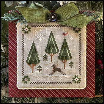 Log Cabin Christmas 6 - Deer Cross Stitch Pattern Little House Needleworks