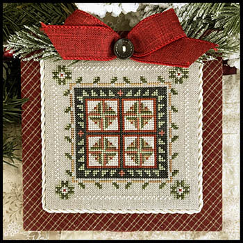 Log Cabin Christmas 5 - Quilt Cross Stitch Pattern Little House Needleworks