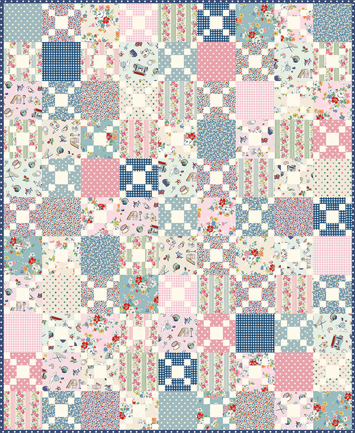 Signature Collection Stripe C18372-Pink by Cath Kidston for Riley Blake Fabrics (sold in 25cm increments)
