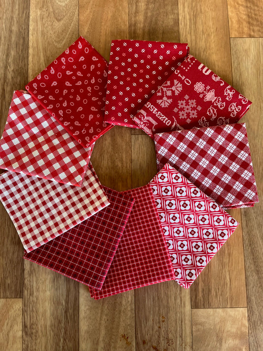 Red Fat Quarter Bundle Lori Holt for Riley Blake Designs