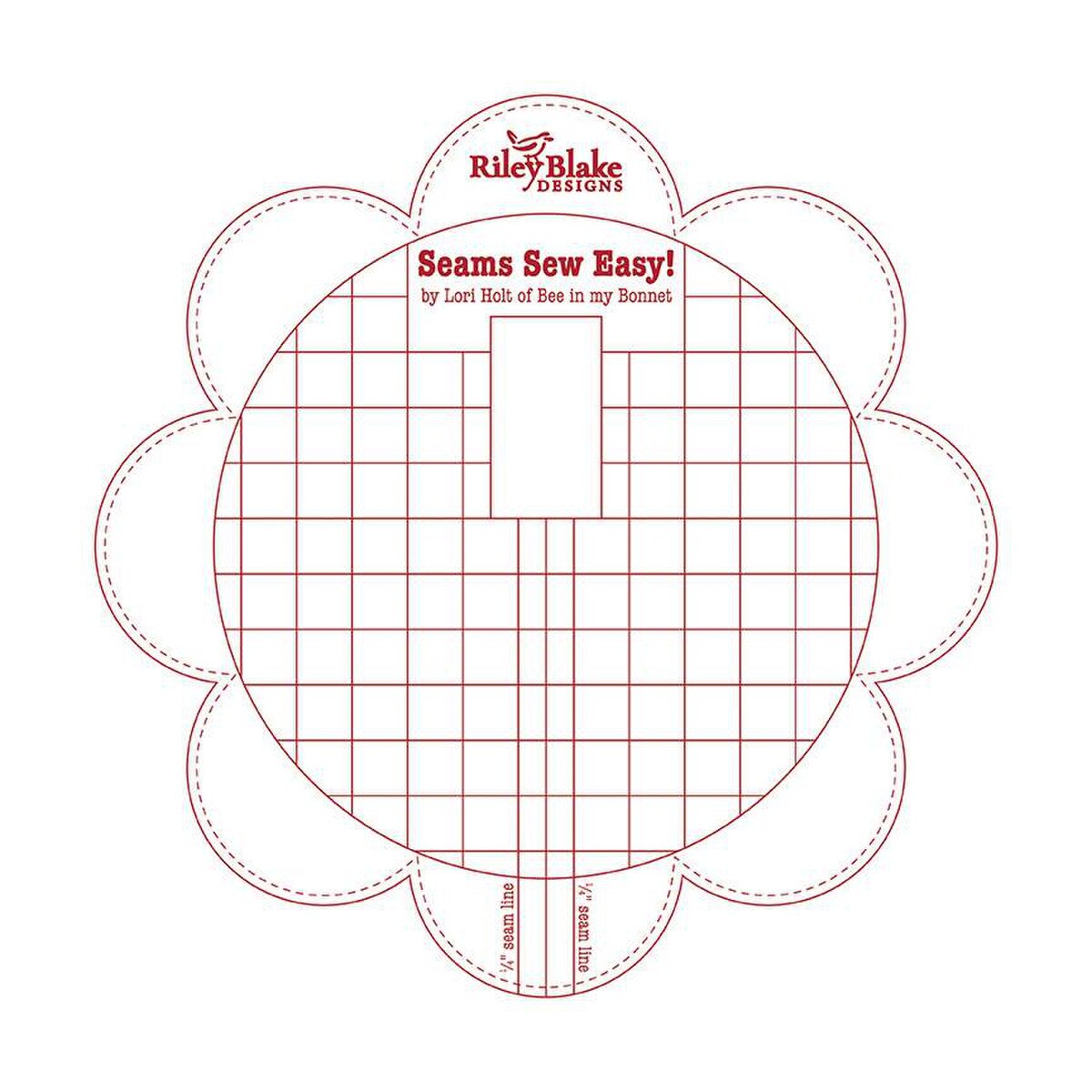 Lori Holt Seams Sew Easy Seam Guide Red