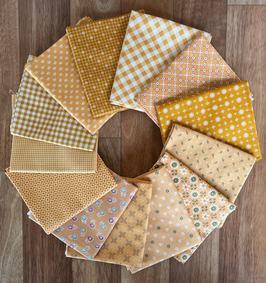 Yellows Fat Quarter Bundle Lori Holt for Riley Blake Designs