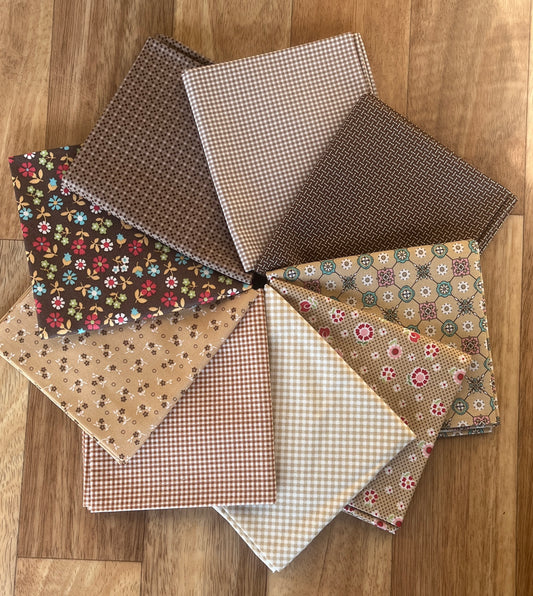 Browns Fat Quarter Bundle Lori Holt for Riley Blake Designs