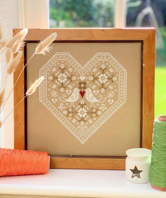 Love Birds Sampler Cross Stitch Kit Historical Sampler Company