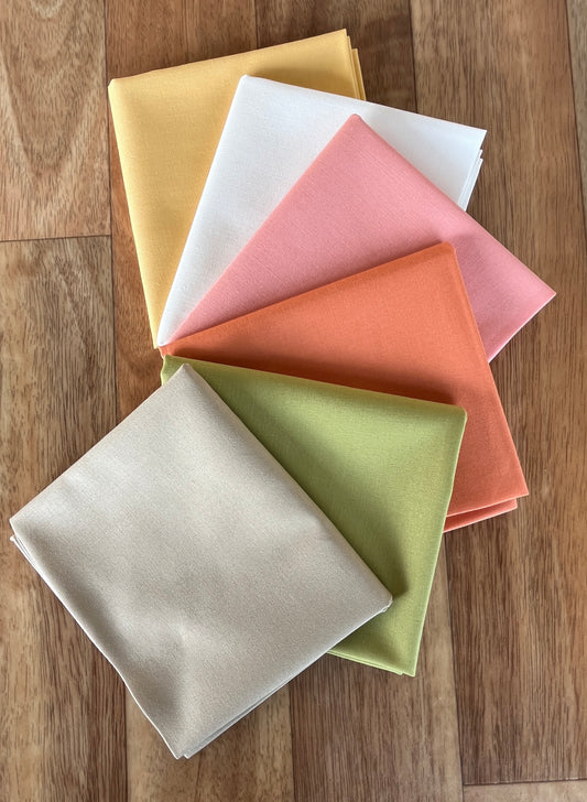 Lucky Bella Solid Coordinates Fat Quarter Bundle by Sweetwater for Moda Fabrics