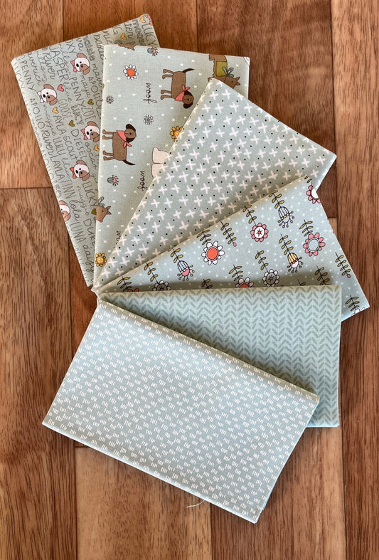 Lucky Blues Fat Eighth Bundle by Sweetwater for Moda Fabrics