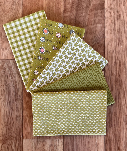Lucky Greens Fat Eighth Bundle by Sweetwater for Moda Fabrics