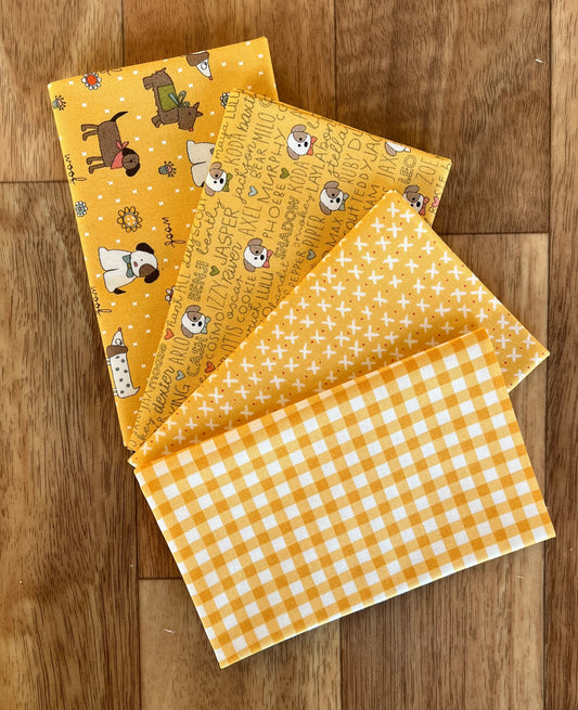 Lucky Yellow Fat Eighth Bundle by Sweetwater for Moda Fabrics