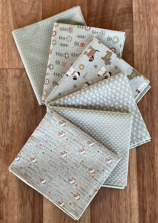 Lucky Blues Fat Quarter Bundle by Sweetwater for Moda Fabrics