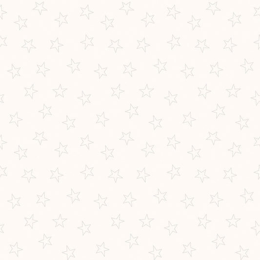 Solitaire Star Silhouettes Soft White MAS321-SW by Maywood Studio (sold in 25cm increments)