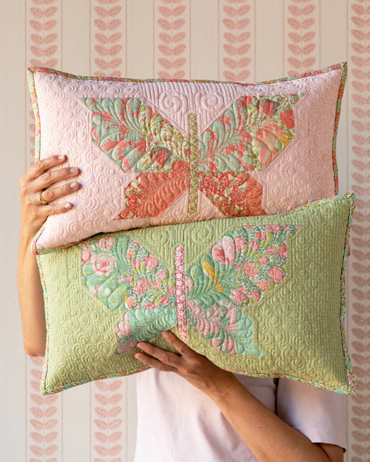 Tilda Songbird Mosaic Butterfly Pillow Green Fabric Kit by Tilda