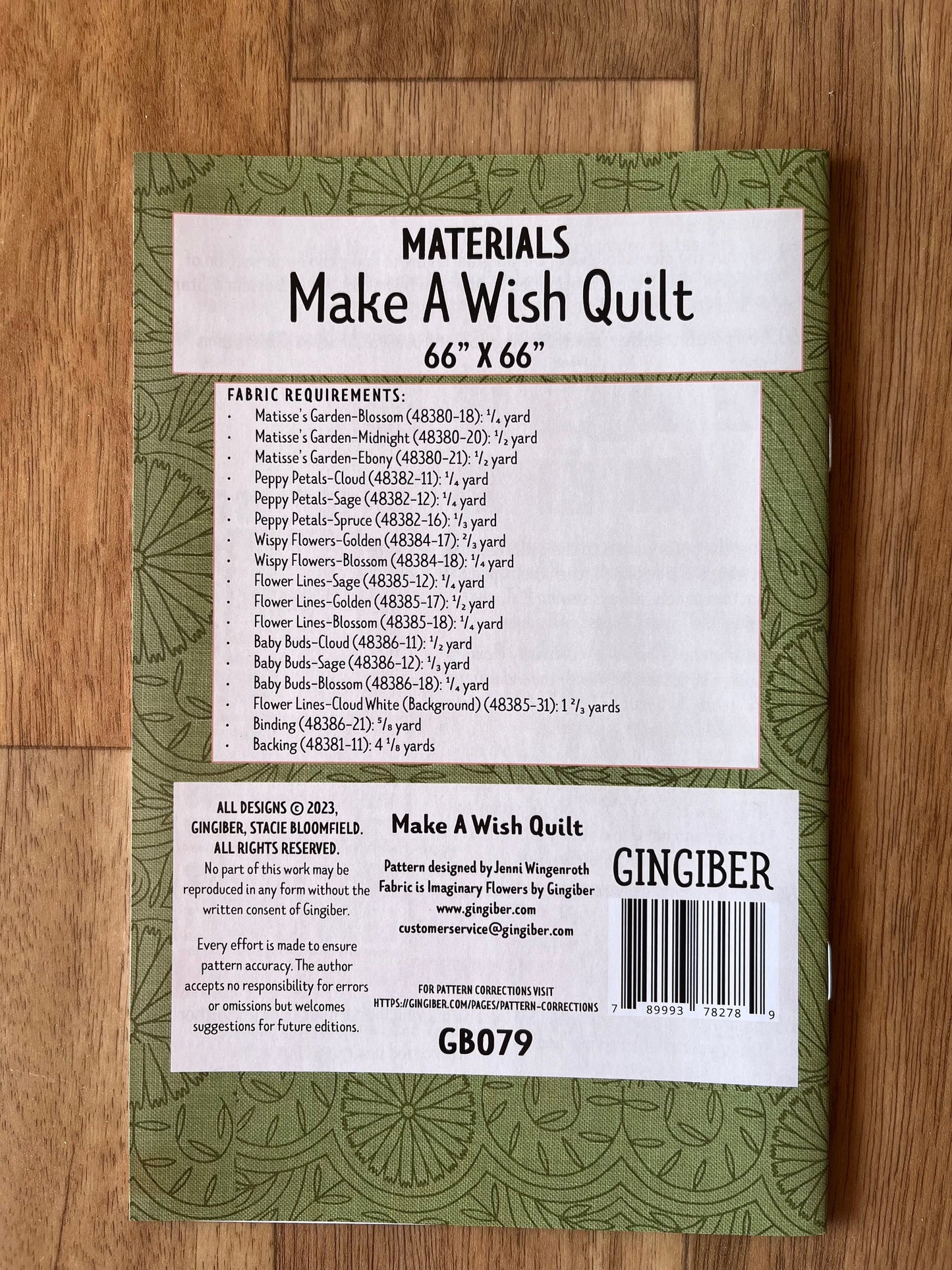 Make a Wish Quilt Pattern by Gingiber