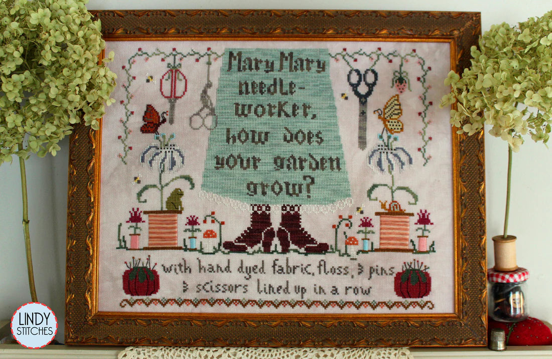 Mary Mary Needleworker Cross Stitch Pattern by Lindy Stitches