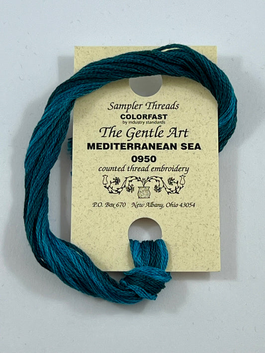 Mediterranean Sea 0950 The Gentle Art Sampler Thread 6 Stranded Hand Dyed Embroidery Floss