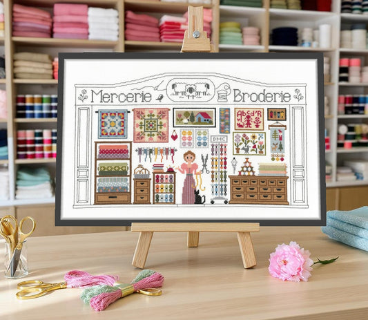 Mercerie Broderie Cross Stitch pattern by Jardin Prive