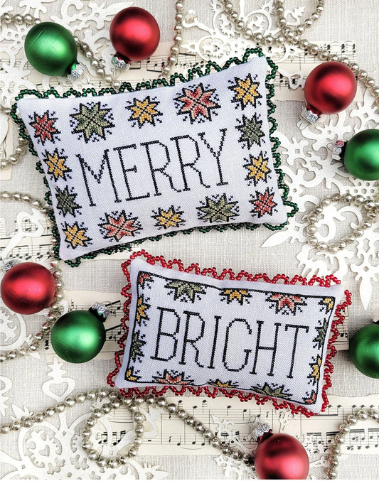 Merry & Bright Cross Stitch Pattern Hello from Liz Mathews