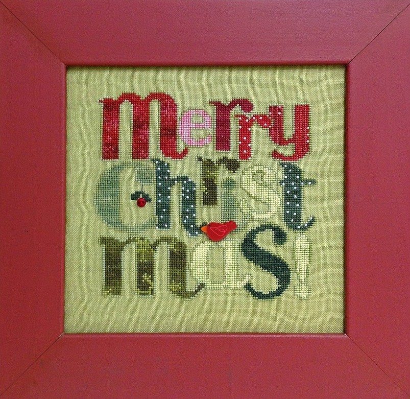 Merry Christmas Cross Stitch Pattern by Just Another Button Company