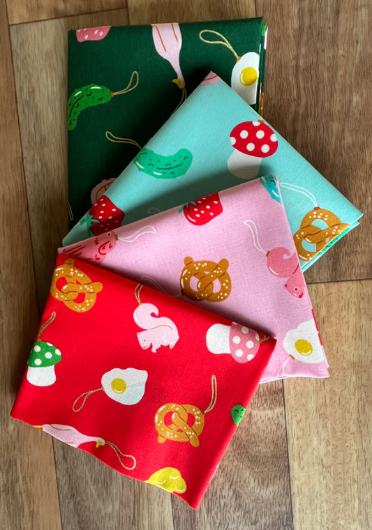 Merry Happy Find The Pickle Fat Quarter Bundle by Kimberly Kight for Ruby Star Society