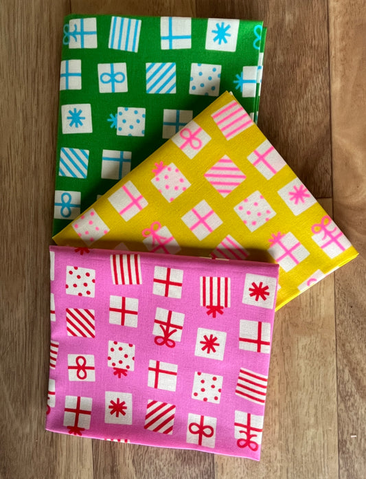 Merry Happy Secret Santa Fat Quarter Bundle by Kimberly Kight for Ruby Star Society