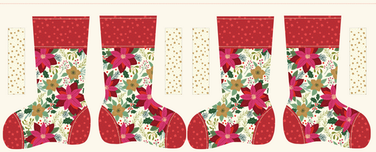 All is Bright Stocking Panel SH29 by Stuart Hillard for Lewis & Irene Fabrics