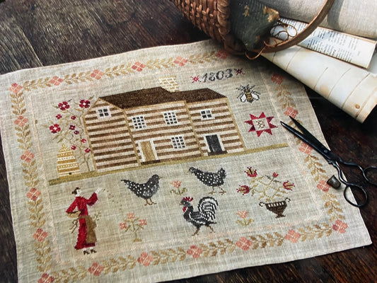 Miss Baxters House Sampler Cross Stitch Pattern by Stacy Nash