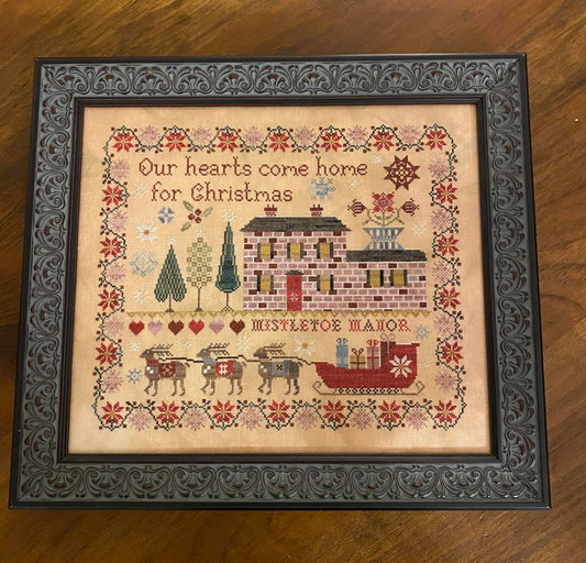 Mistletoe Manor Sampler and Smalls Cross Stitch Pattern Pansy Patch Quilts and Stitchery