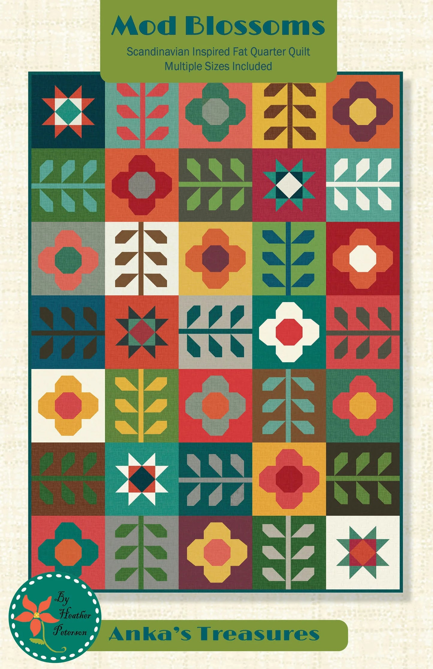 Mod Blossoms Quilt Pattern by Anka's Treasures