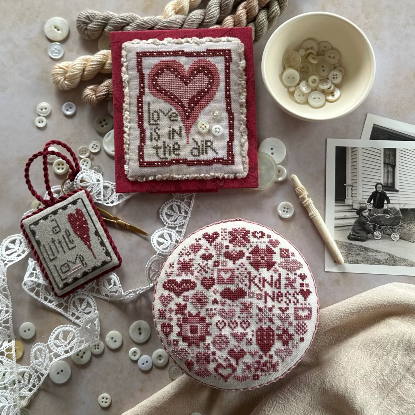 Mementos of the Heart Cross Stitch Pattern Heart in Hand