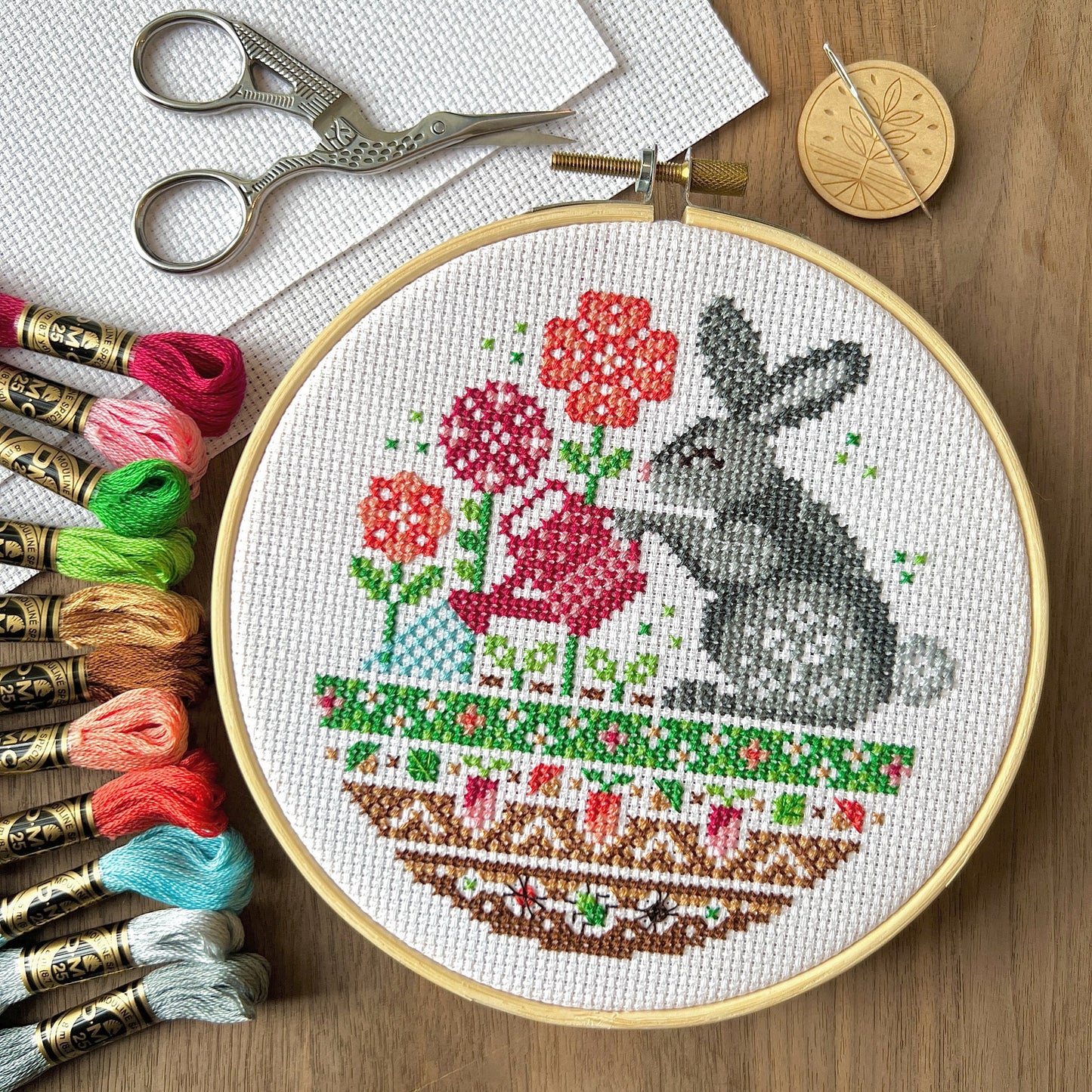 Mr Green Thumb Cross Stitch Kit by Pigeon Coop Designs