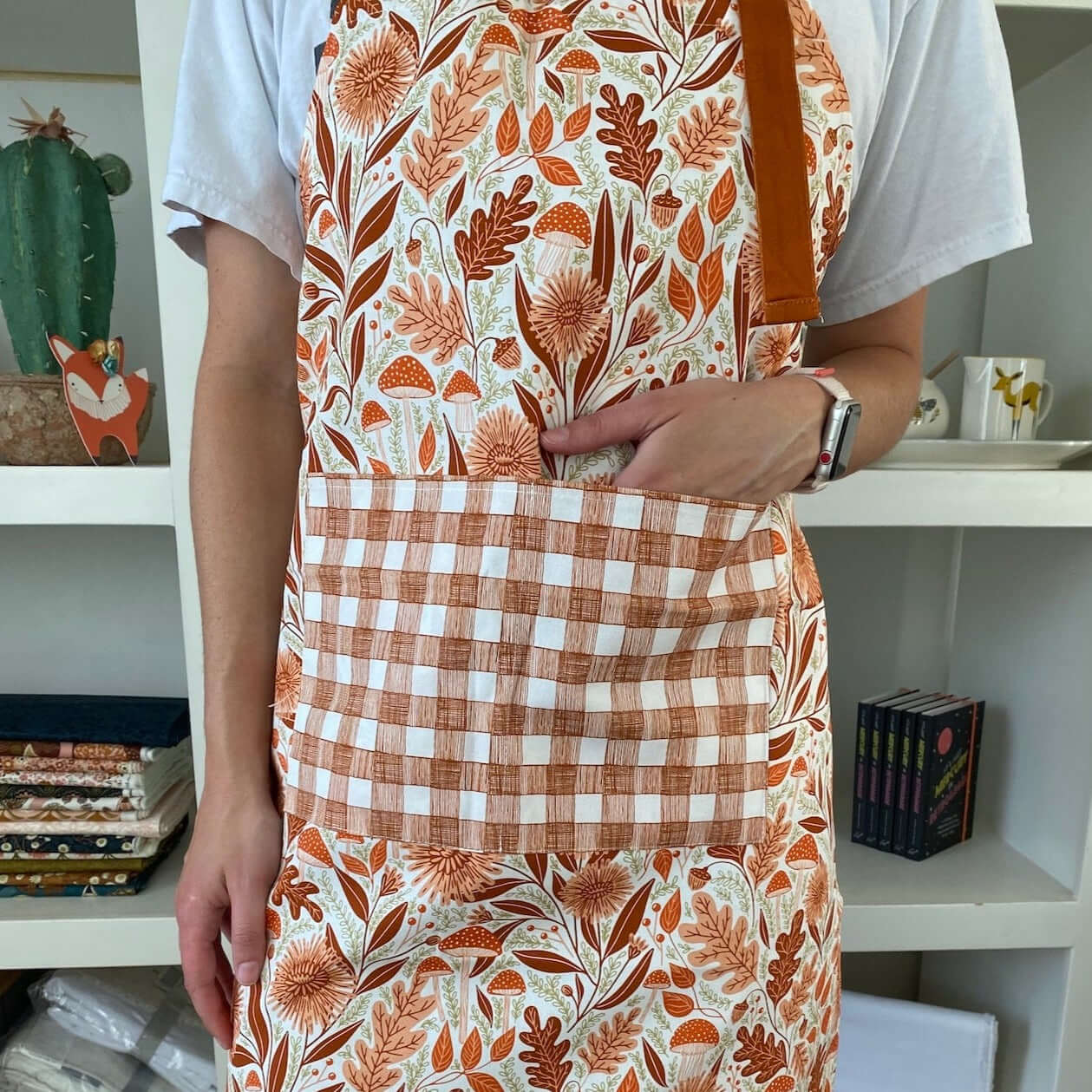 Mushroom Medley Apron by Gingiber