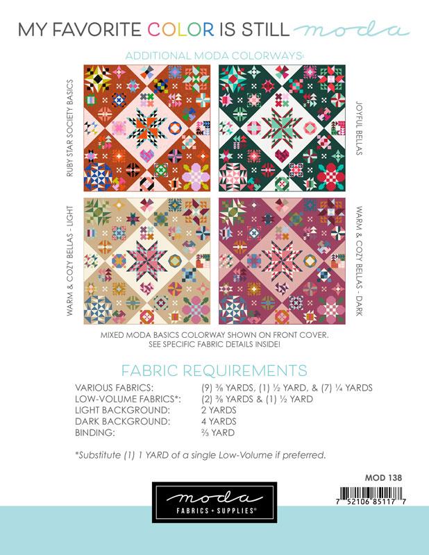My Favorite Color Quilt Pattern by Moda Fabrics