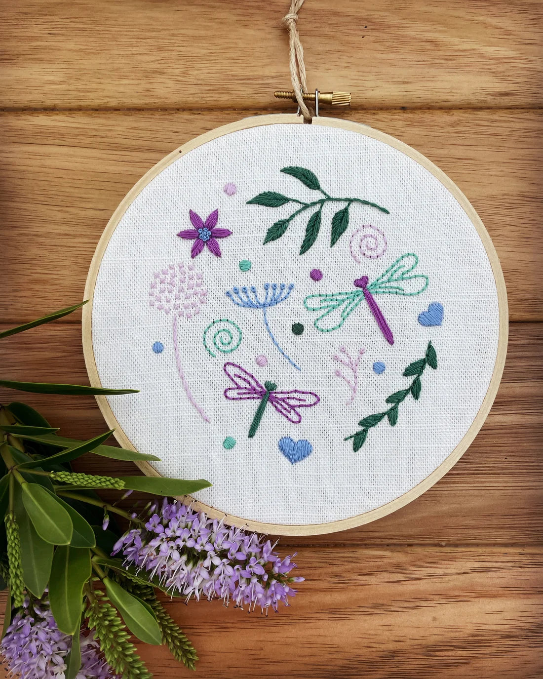 Nana's Garden Embroidery Kit from Peach Tree Designs
